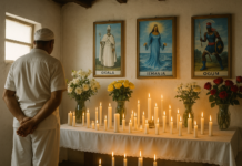 Terreiro: o que é, como funciona e como escolher o seu Terreiro tradicional de Umbanda com altar, velas e flores em Belo Horizonte.