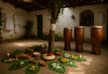 Terreiro de candomblé perto de mim: como encontrar e o que esperar Terreiro de candomblé perto de mim em Belo Horizonte, com atabaques e ambiente tradicional.